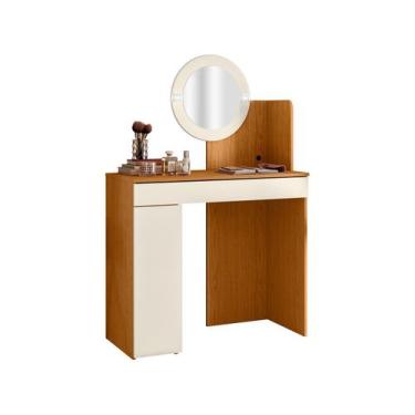 Imagem de Penteadeira Camarim Áurea 1 Porta e 1 Gaveta - Móveis Albatroz, Cinamo