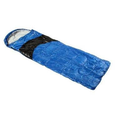 Imagem de Saco De Dormir Viper Nautika 5 A 12oc Capuz Impermeavel, Preto e Azul