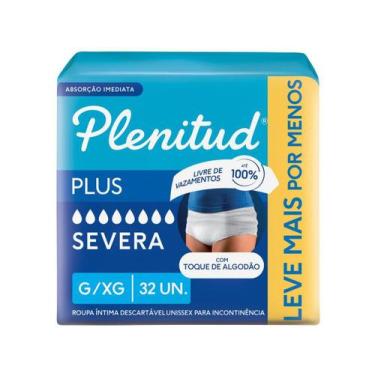 Imagem de Roupa Íntima Plenitud Plus Unissex Tamanho G/XG 32 Unidades Descartáve