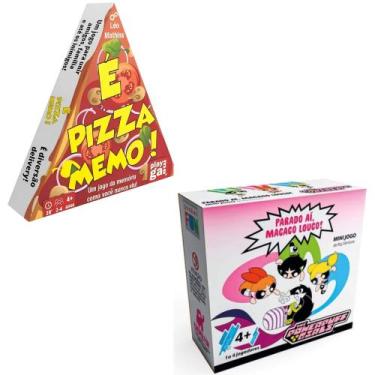 Imagem de COMP Kit Jogos Infantis 4+ Anos: Jogo da Memória Pizza + Mini Jogo As 