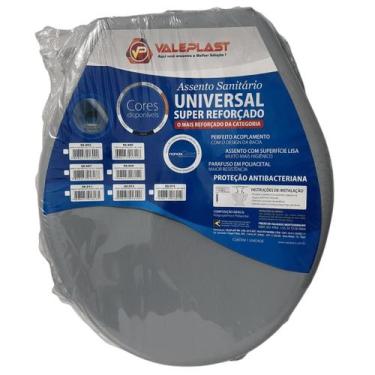 Imagem de Assento Reforçado Para Vaso Sanitário Universal Oval Cinza - VALEPLAS