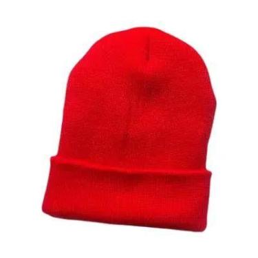 Imagem de Gorros de Inverno de Malha - Unissex, para Outono e Inverno, Vermelho