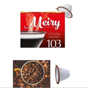 Imagem de Coador filtro de café lavável tnt branco 103 c/ 3 unidades - Meiry