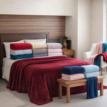 Imagem de Manta Casal Microfibra Soft 200 X 180 Toque Aveludado e Suave Macia Co