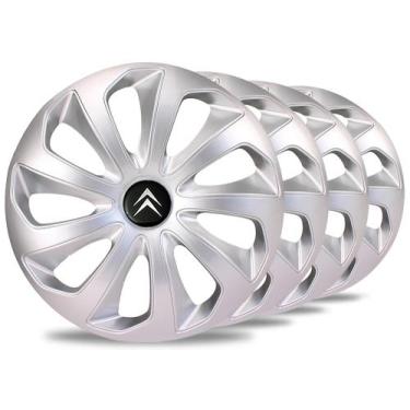 Imagem de Jogo 4 Calota Velox Aro 14 Prata Citroen C3 C4 Aircross - Elitte