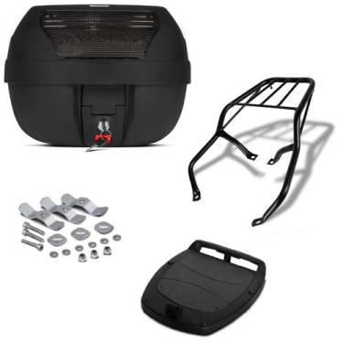 Imagem de Baú De Moto 28 Litros Pro Tork Com Bagageiro Biz 125 2006 Até 2010, FU