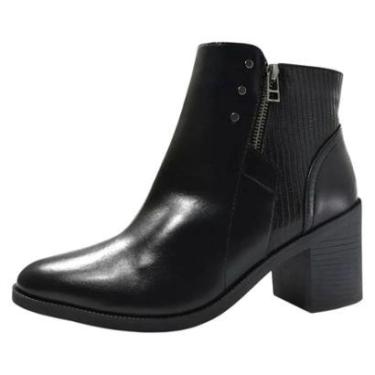 Imagem de Bota Feminino Salto Bloco Cano Baixo Confortável Comfortflex-Feminino