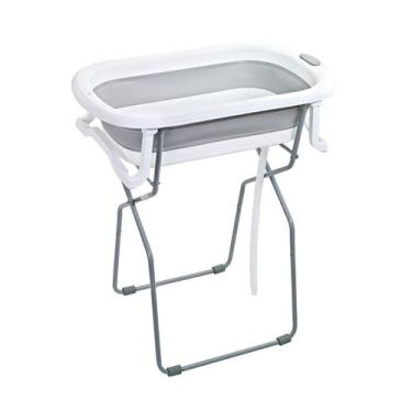 Imagem de Banheira Para Bebê C/ Suporte Dobrável Lift Branco Maxi Baby