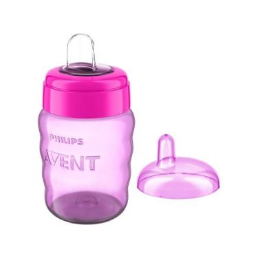 Imagem de Copo Easy Sip com Bico de Silicone Avent 260ml Rosa, Lilás,Rosa, .
