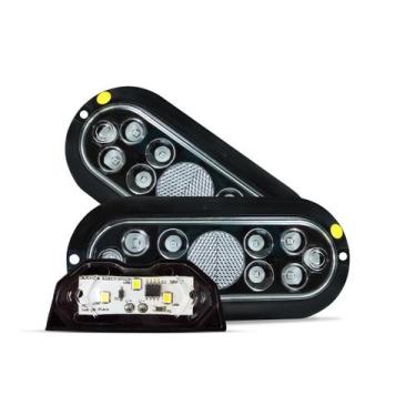 Imagem de Kit Lanterna De Led + Placa Carretinha Carreta Reboque Jet-Ski 12V HOM