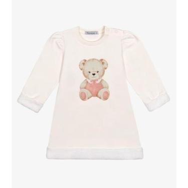 Imagem de Vestido Peluciado Manga Longa Trick Nick Bege, 2, Bege