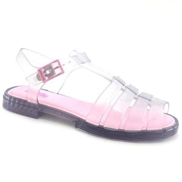 Imagem de Sandália Infantil Feminina Petite Jolie PJ5397IN, Translucido rosa cla