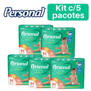 Imagem de Fralda Personal tamanho M kit com 5 pacotes jumbo