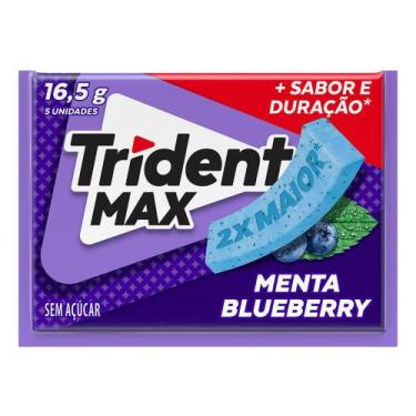 Imagem de Chiclete Trident Max Menta Blueberry Sem Açúcar 16,5g