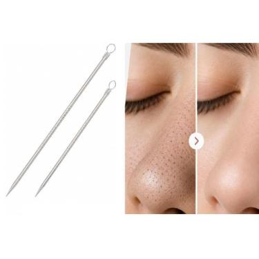 Imagem de Kit Tira Cravos Acne e Espinha Profissional Aço Inoxidável - Genérica