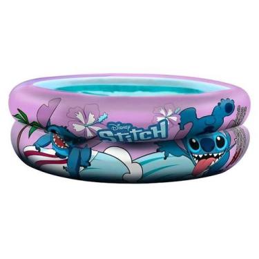 Imagem de Piscina Inflavel Infantil 21L 60cm 2 Aneis Stitch Disney, Stitch