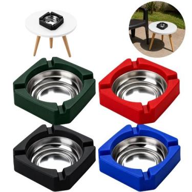 Imagem de Kit 4 Cinzeiros de Metal Premium de Mesa Decorativo - New Goods
