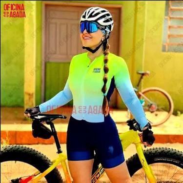 Imagem de Macacão de Ciclismo Feminino Proteção UV50+ e antibacteriana para uso 