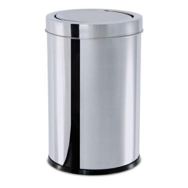 Imagem de Lixeira com Tampa Basculante Brinox Decorline 21,2 L - Ø 25x46cm Aço I