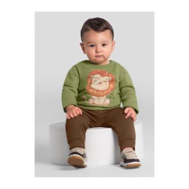Imagem de Conjunto bebê menino em moletom Brandili Baby, Verde, P