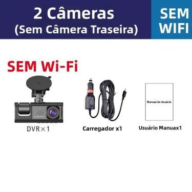 Imagem de Câmera Veicular Mini DVR HD 1080P Com 3 Canais Wifi - Maxtoss, Sem Wi-