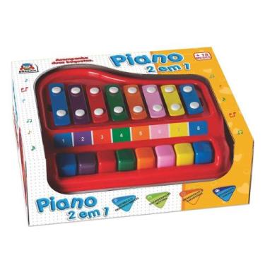 Imagem de Piano com Xilofone Braskit 2 em 1 1 unidade