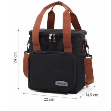 Imagem de Bolsa Térmica Lancheira Alça Transversal Multiuso Moderna - NEHC, Pret
