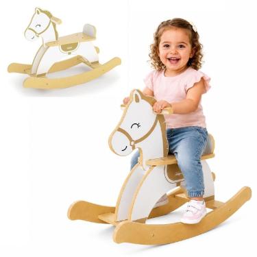 Imagem de Cavalinho Balanço Gangorra Montessori Infantil MDF Estimula Equilíbrio Design Ergonômico 24CM