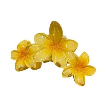 Imagem de Presilha De Cabelo Flor Gradiente Sunflower Shark Para Férias Na Praia
