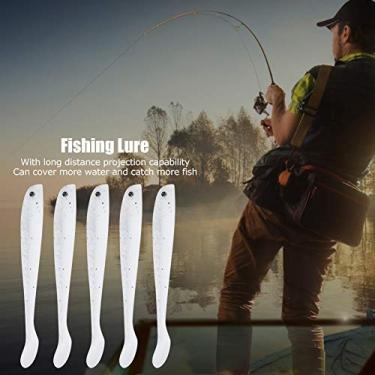 Imagem de 10 peças isca de pesca, isca de pesca, acessório de pesca artificial para pesca fluvial, pesca de barco oceânica(3# branco transparente)