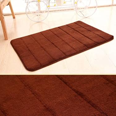 Imagem de Tapete de banheiro macio de espuma viscoelástica, antiderrapante, absorvente, tapete de borracha para piso de cozinha, banheiro, rosa, 40 x 60 cm