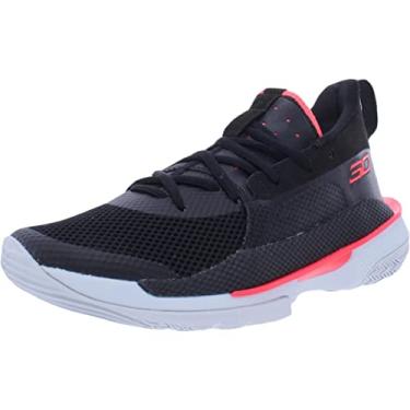 Imagem de Under Armour Kids (GS) Curry 7 Basketball Shoes (Black/Pitch Grey/Beta Red, Numeric_6_Point_5)
