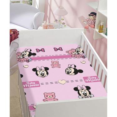 Imagem de Manta Soft Disney Infantil Minnie Rosa Jolitex 90X110Cm