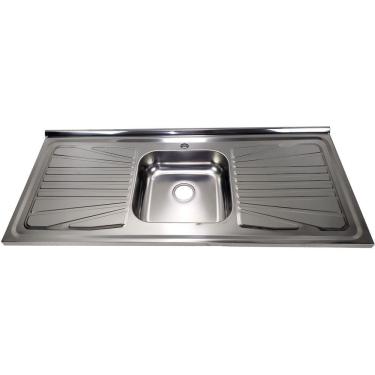 Imagem de Pia Inox Fabrinox PS1200 120x52cm, cuba central e furo para torneira