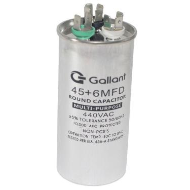 Imagem de Capacitor CBB65 Gallant 45+6MF +-5% 440 VAC - (GCP45D06A-IX440)