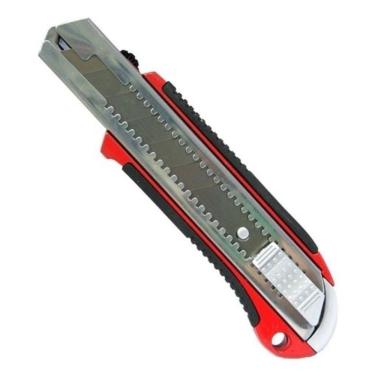 Imagem de Estilete Largo De Metal Profissional Lamina 25Mm - Mtx