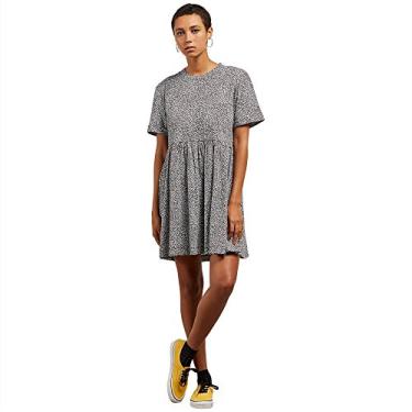 Imagem de Volcom Vestido feminino Boraborado com ajuste folgado estampado, Leopardo, XP
