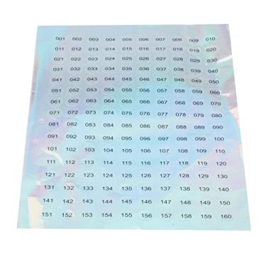 Imagem de harayaa Produtos de adesivos de etiqueta digital - número 001 a 160, 10 x 5 x 1 cm