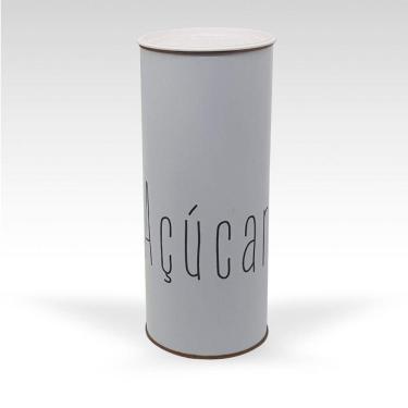 Imagem de Lata Açucar Branca Porta Mantimento Divertida 1Kg Capacidad
