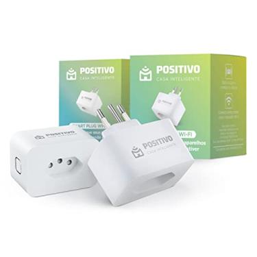 Imagem de Kit Smart Plug Wi-Fi Positivo Casa Inteligente - Contém 2 Smart Plugues Wi-FI 10A/1000W, ligue e desligue seus eletrodomésticos usando o celular, Compatível com Alexa