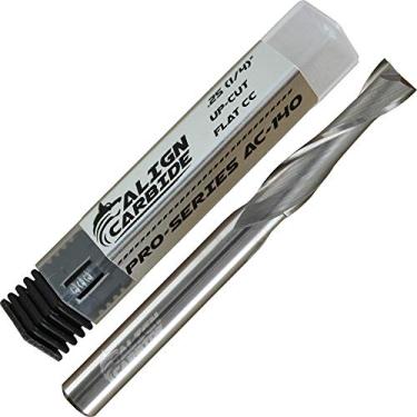 Imagem de Alinhe o carboneto e a parte do roteador com corte de 1/4 polegada, haste de 1/4 polegada, carboneto de microgrão sólido premium, mergulho em espiral, 2 flautas, face de corte plano, roteador CNC pró-séries.