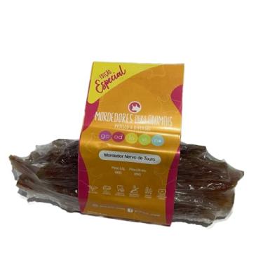 Imagem de Mordedor Natural Para Cães Cachorro Nervos De Touro Defumado