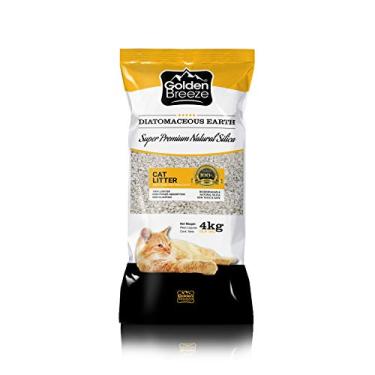 Imagem de GOLDEN BREEZE areia natural para gatos super premium, 8 libras – leve, não desordena, ecológica – absorve, bloqueia e veda líquidos para melhor controle de odor. Baixa manutenção