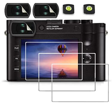 Imagem de Hrad Glass LCD+ Protetor de tela macio para animais de estimação compatível com câmera digital Leica Q2, protetor de película protetora rígida de vidro temperado Clera (3 + 3 + 2 pacotes)