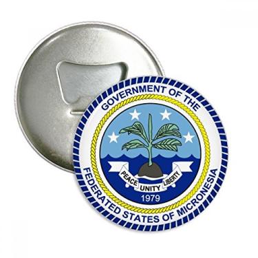 Imagem de Emblema nacional Micronésia abridor de garrafas ímã de geladeira emblema multifuncional