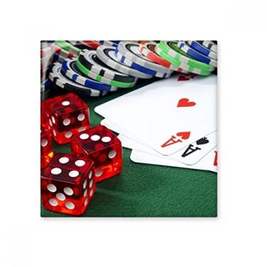 Imagem de Chip Poker Dice Gambling Foto Cerâmica Azulejo Brilhante Decalque Vitrificado Tijolo Ornamento Pedra
