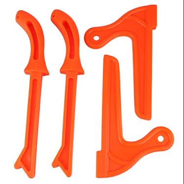 Imagem de Varas de empurrar, 4 peças de plástico de segurança para marcenaria serra de mão ferramenta de empurrar para roteador de carpintaria mesa para máquina de costura plaina (laranja)