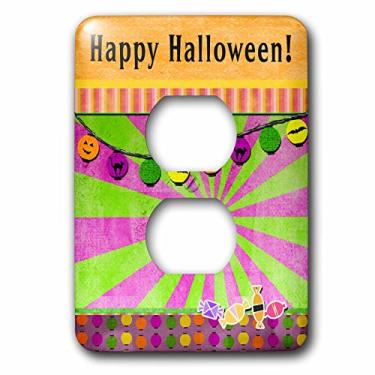 Imagem de 3dRose lsp_167442_6 Lanternas, Abóboras, Bats, Gatos Negros e Tampa de Saída de Halloween Doces