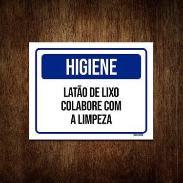 Imagem de Placa De Sinalização - Higiene Latão De Lixo 36x46