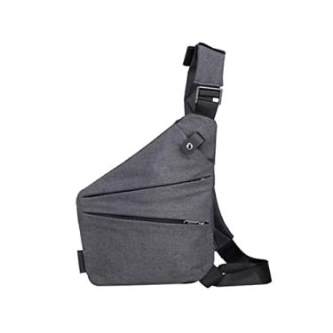 Imagem de Bolsas de cintura antirroubo para homens à prova d'água pochete viagem bolso pessoal tático Ba, Ombro esquerdo, preto, P